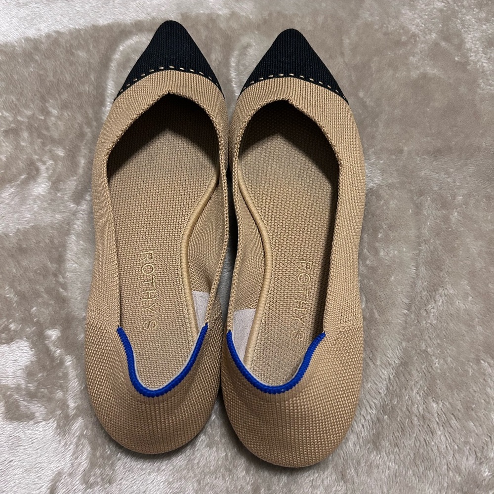 Rothy’s the Point Camel Captoe size 7.5 (no longer available online) EUC